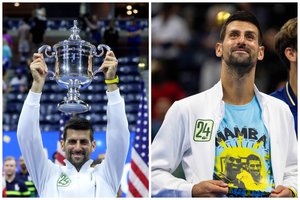 Istorinį triumfą pasiekęs N. Džokovičius pergalę skyrė K. Bryantui