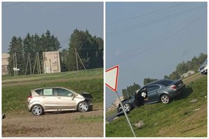 Panevėžio rajone susidūrė du automobiliai: sužaloti 4 žmonės, tarp jų – pusės metų kūdikis