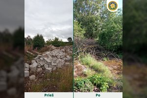 Kretingos rajone sutvarkyta daugiau nei 76 tonomis atliekų užteršta teritorija