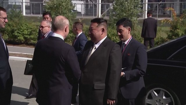 Rusijos kosmodrome susitiko V. Putinas ir Kim Jong Unas: pranešta apie pirmuosius susitarimus