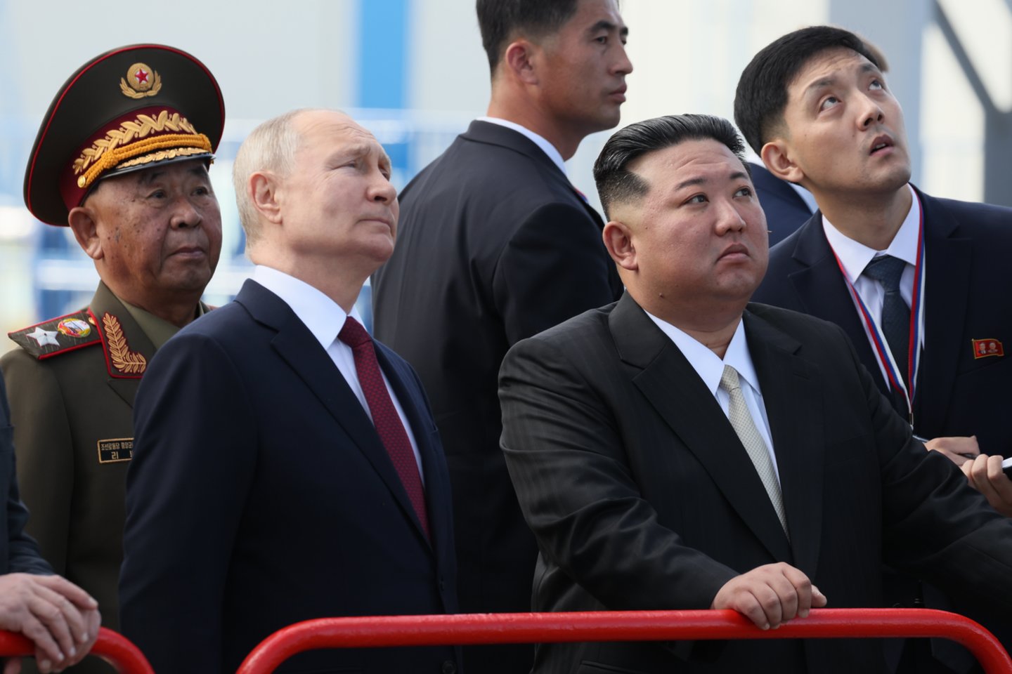 Kim Jong Uno ir Vladimiro Putino susitikimas.<br>EPA-ELTA nuotr.