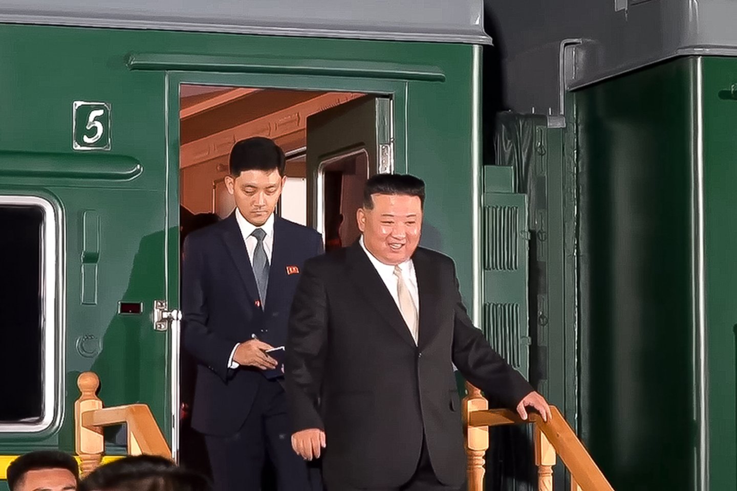 Kim Jong Uno ir Vladimiro Putino susitikimas.<br>AP/Scanpix nuotr.