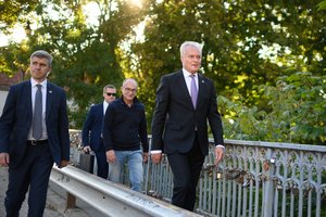 G. Nausėda į darbą keliavo pėsčiomis: paminėjo Europos judumo savaitės pradžią