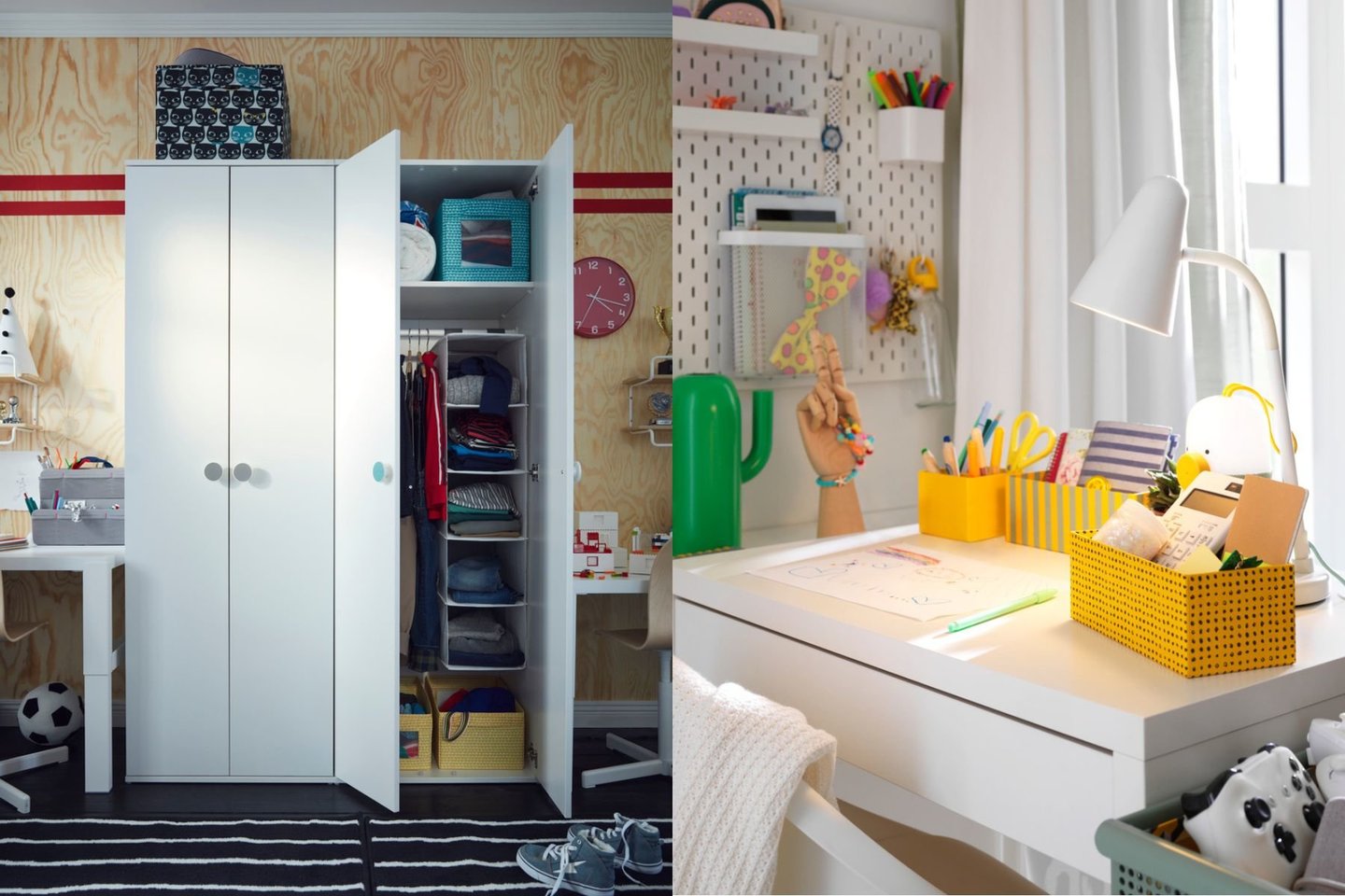Interjero dizainerė teigia, kad dedikavus konkretiems daiktams konkrečias vietas – lengviau palaikyti tvarką ne tik tėvams, bet ir tvarkytis patiems vaikams.<br>IKEA nuotr.