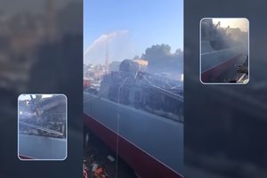 Po smūgio Kryme – apgadintas Rusijos desantinis laivas: paviešino vaizdo įrašą