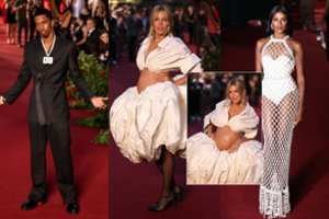 Garsenybės žengė raudonu „Vogue“ kilimu: akys krypo į apie nėštumą pranešusią ir pilvą apnuoginusią S. Miller