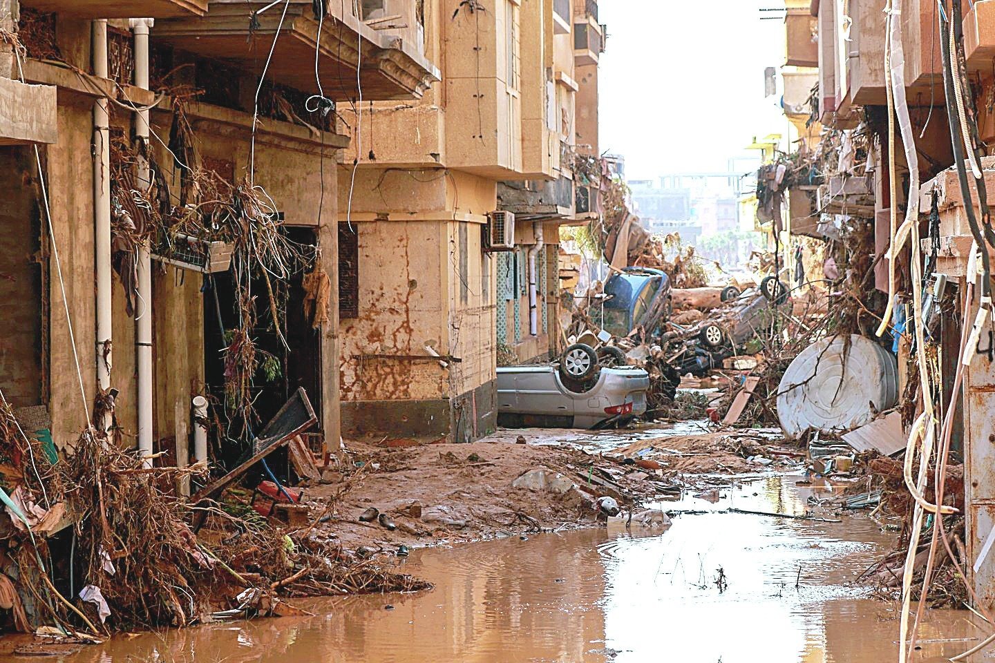Potvyniai Libijoje.<br>AFP/„Scanpix“ nuotr.