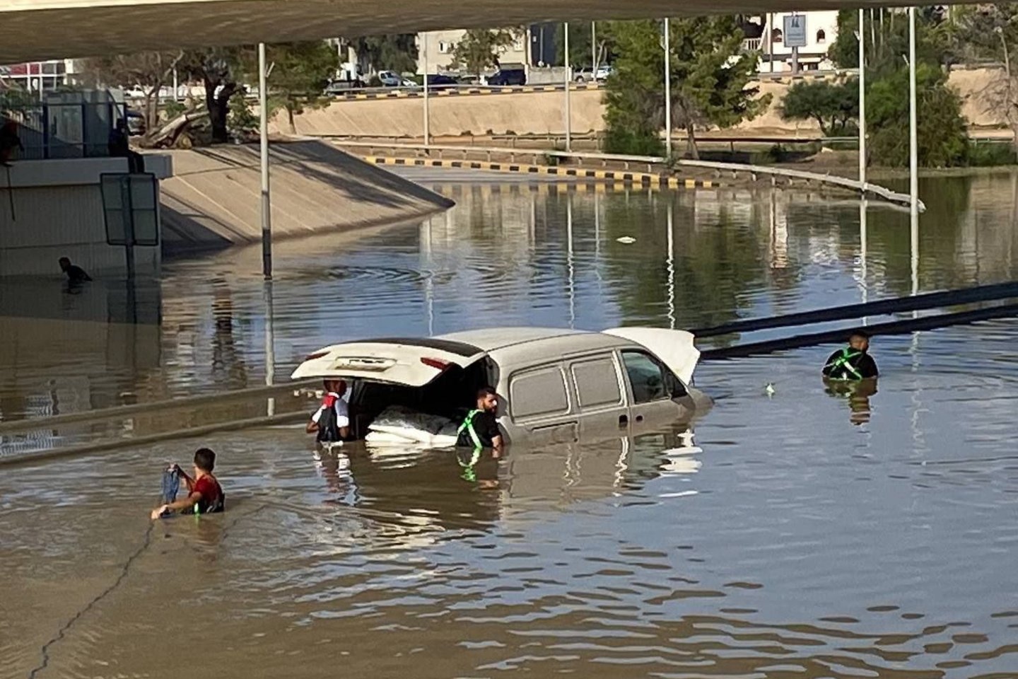 Potvyniai Libijoje.<br>EPA-ELTA nuotr.