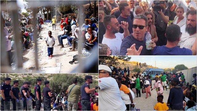 Pamatykite: nelegalių migrantų įbauginti Italijos salos gyventojai išėjo į gatves
