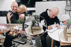 V. Bareikis pristatė pirmąją savo knygą: pristatyme dalyvavo žinomi žmonės tarp jų – ir mylimoji I. Stonkuvienė