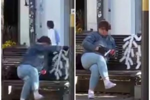 Praeiviai žiūrėjo net pasukę galvas, ką Laisvės alėjoje išdarinėjo ant suoliuko prisėdusi moteris