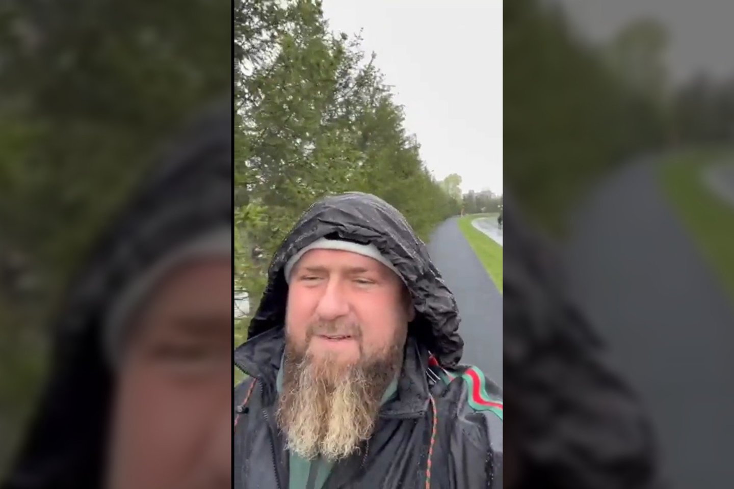 R. Kadyrovas.<br>Stopkadras iš vaizdo įrašo.