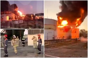 Netoli Sočio oro uosto – didžiulis gaisras: įtaria dronų smūgį