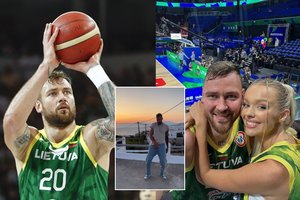 D. Motiejūnui – nuotaikingas mylimosios sveikinimas: sureagavo ir pats krepšininkas