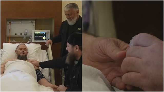 Paviešintas vaizdo įrašas: R. Kadyrovas užfiksuotas ligoninėje