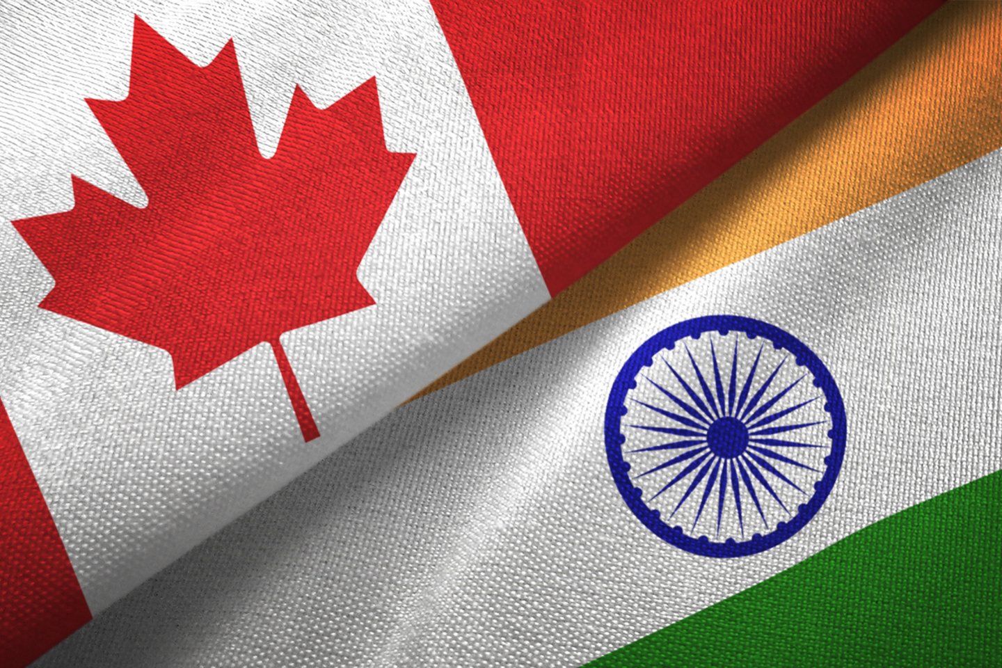 Kanados ir Indijos vėliavos.<br>123rf.com asociatyvi nuotr.