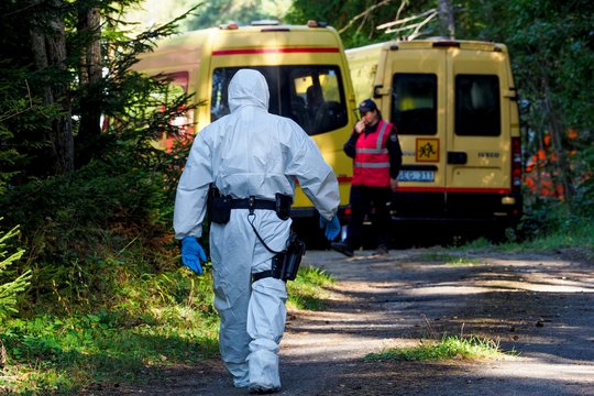 Vienos didžiausių pratybų Vilniaus rajone dėl galimos branduolinės avarijos Astravo AE.<br> V.Ščiavinsko nuotr.