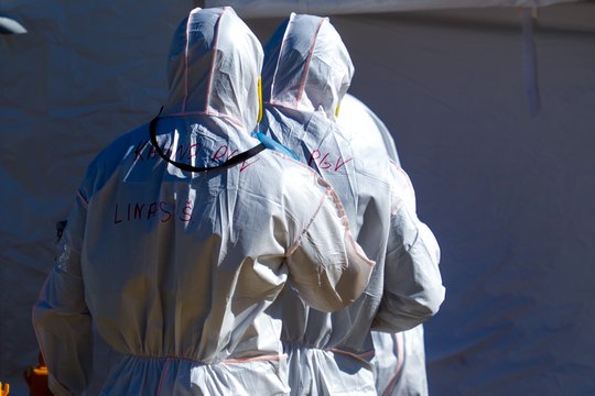 Vienos didžiausių pratybų Vilniaus rajone dėl galimos branduolinės avarijos Astravo AE.<br> V.Ščiavinsko nuotr.