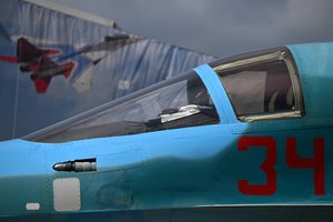„Belaruski Gajun“ identifikavo trečiadienį Rusijoje sudužusį naikintuvą Su-34