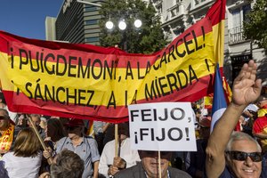 Ispanijoje vyko demonstracija prieš amnestiją katalonų separatistams