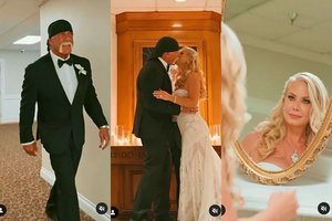 70-metis Hulkas Hoganas trečią kartą vedė už save 25 metais metais jaunesnę mylimąją