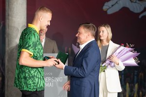 Europos čempionate spindėjusios Lietuvos trijulių krepšinio rinktinės buvo pagerbtos Kaune