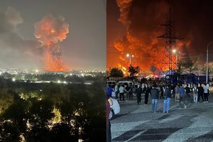 Prie Uzbekistano sostinės oro uosto nugriaudėjo sprogimas ir kilo gaisras