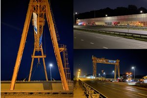 Neįprastas reginys Kaune: atgabentos masyvios tilto konstrukcijos