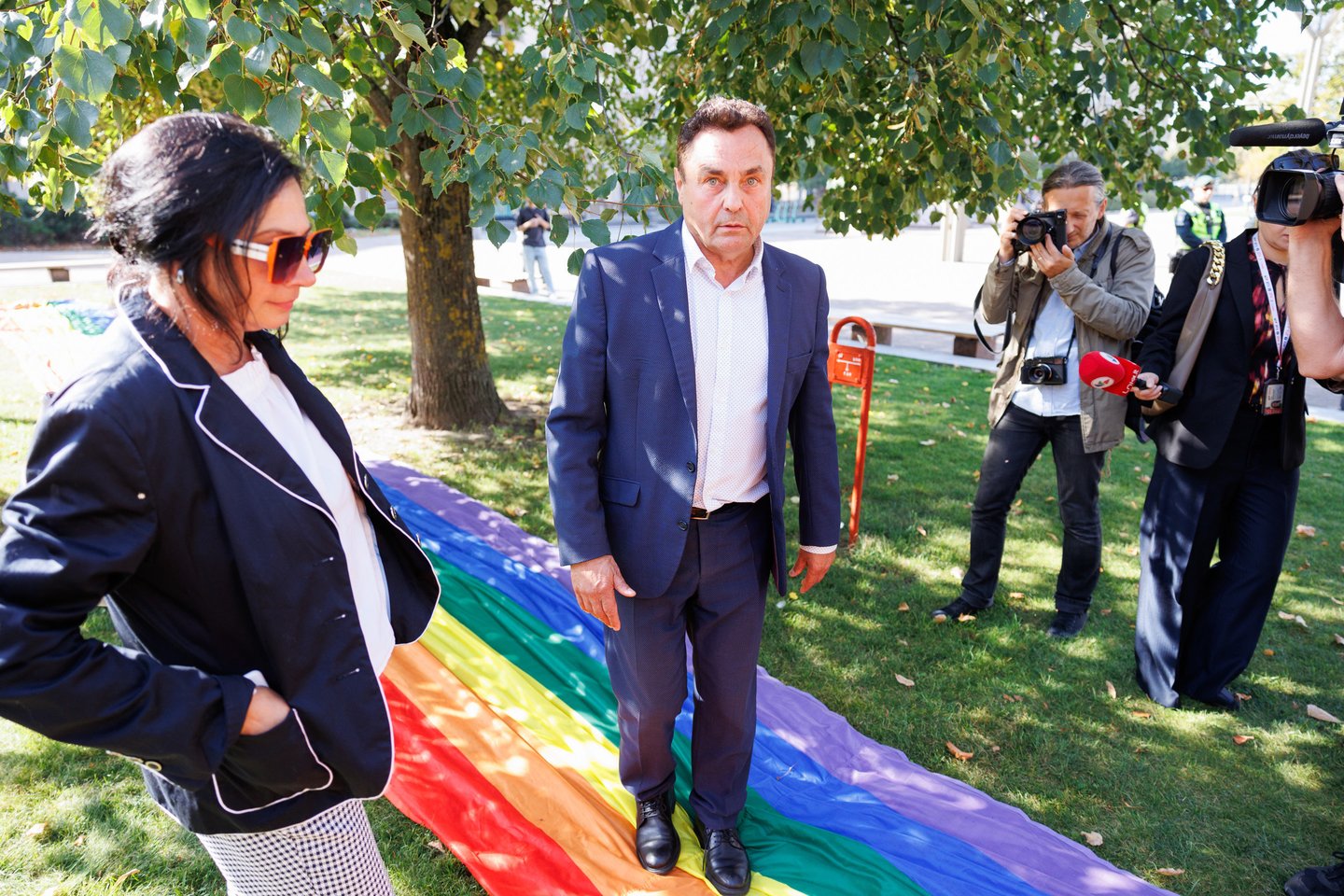 LGBT mitingas prie Seimo.<br>T.Bauro nuotr.