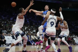„Timberwolves“ dar kartą įveikė „Mavericks“ su L. Dončičiumi