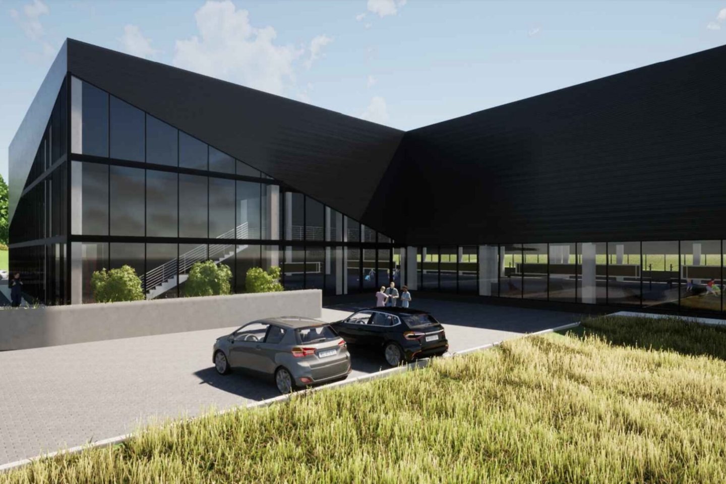 Tinklinio sporto areną norima statyti Žemuosiuose Paneriuose, vietoj buvusių metalinių garažų komplekso.<br>UAB „Postforma“ vizual.