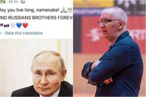 V. Putiną su gimtadieniu sveikinusiam treneriui buvo parodytos durys