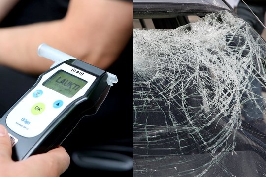 Vilkaviškio rajone girtas vyras ėmė lietį pyktį ant moters automobilio: užšoko ant variklio dangčio ir išdaužė stiklą