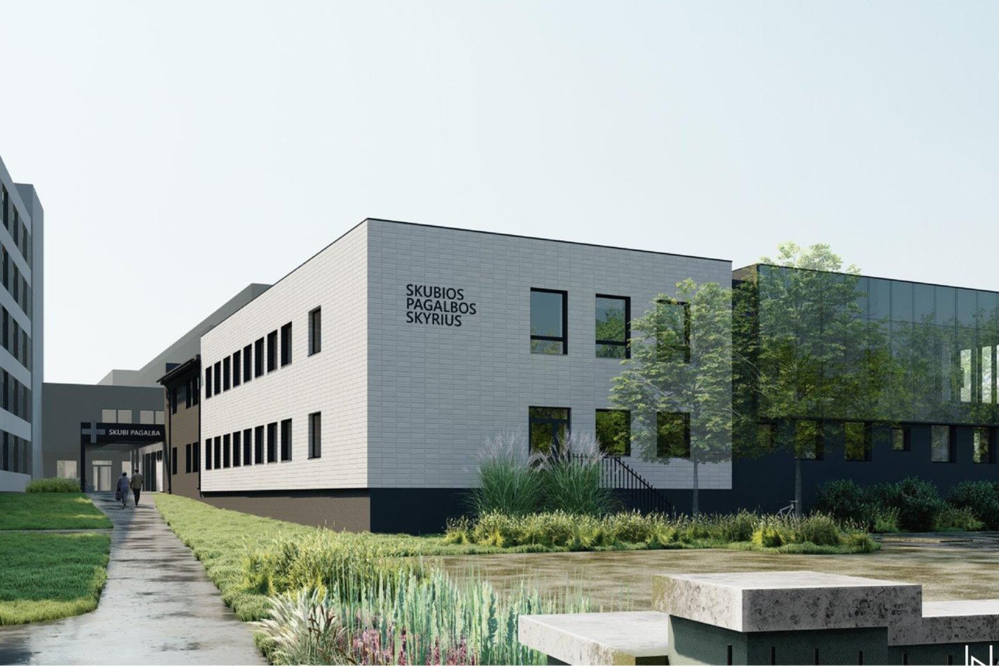 Respublikinės Panevėžio ligoninės nuotraukos ir vizualizacijos.