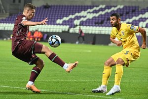 Prireikė daugiau nei metų: Latvijos futbolininkai džiaugėsi ilgai laukta pergale