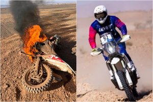 Dakaras pakibo ant plauko: Maroke liepsnos prarijo A. Gelažninko mokinio motociklą