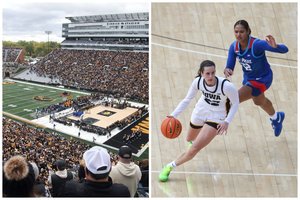 Įspūdingi vaizdai JAV: moterų krepšinio rungtynes stebėjo net 55 tūkstančiai žmonių