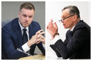 G. Landsbergis dėl E. Bajarūno ateities spręs po susitikimo su darbo tarybos ir profsąjungos atstovais