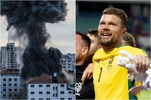 Iš košmaro Izraelyje – į rinktinę: nuo siaubingų minčių Lietuvos vartų sargą gelbėja futbolas