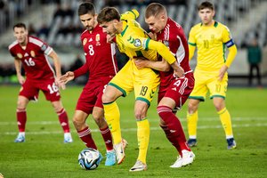 Arti stebuklo: dviejų įvarčių persvaros neišsaugoję lietuviai sužaidė lygiosiomis su vengrais