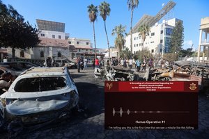 Izraelio paskelbtas garso įrašas dėl sprogimo ligoninėje: kas jame sakoma