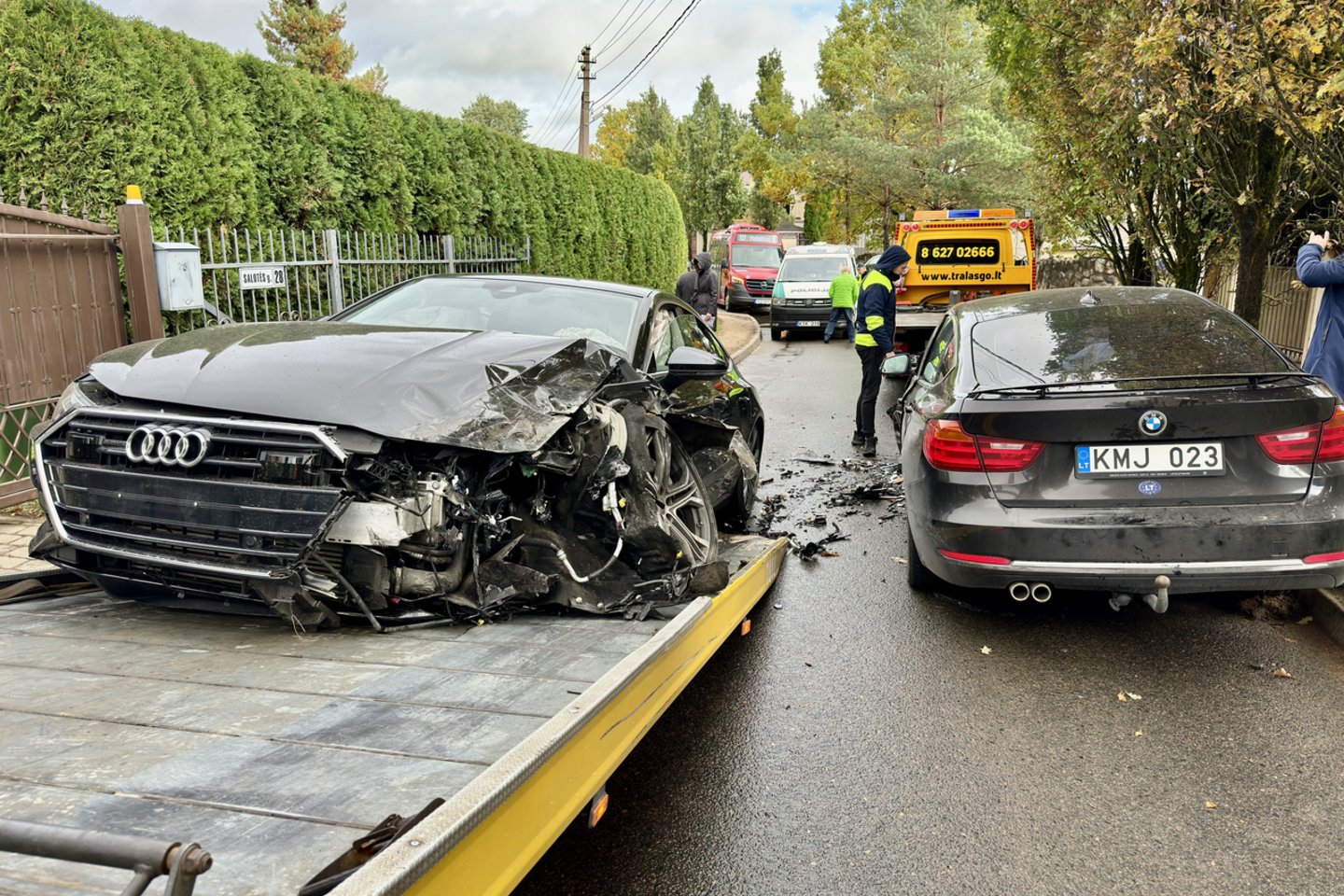 Girtas vairuotojas Vilniuje taranavo J. Kairio automobilį: „Atvažiavo didžiuliu greičiu, likau gyvas“.<br> V.Ščiavinsko nuotr.