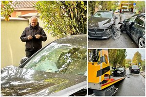 Girtas vairuotojas Vilniuje taranavo J. Kairio automobilį: „Atvažiavo didžiuliu greičiu, likau gyvas“