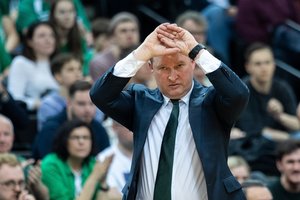 Vitorijoje „Žalgirio“ strategas K. Maksvytis jau turėjo žinių dėl A. Butkevičiaus ligos ir stebėjosi „Baskonia“ tendencija