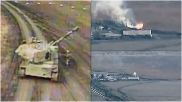 Rusai keliais tankais turės mažiau: parodė, kaip Ukraina dronais sunaikino priešo techniką
