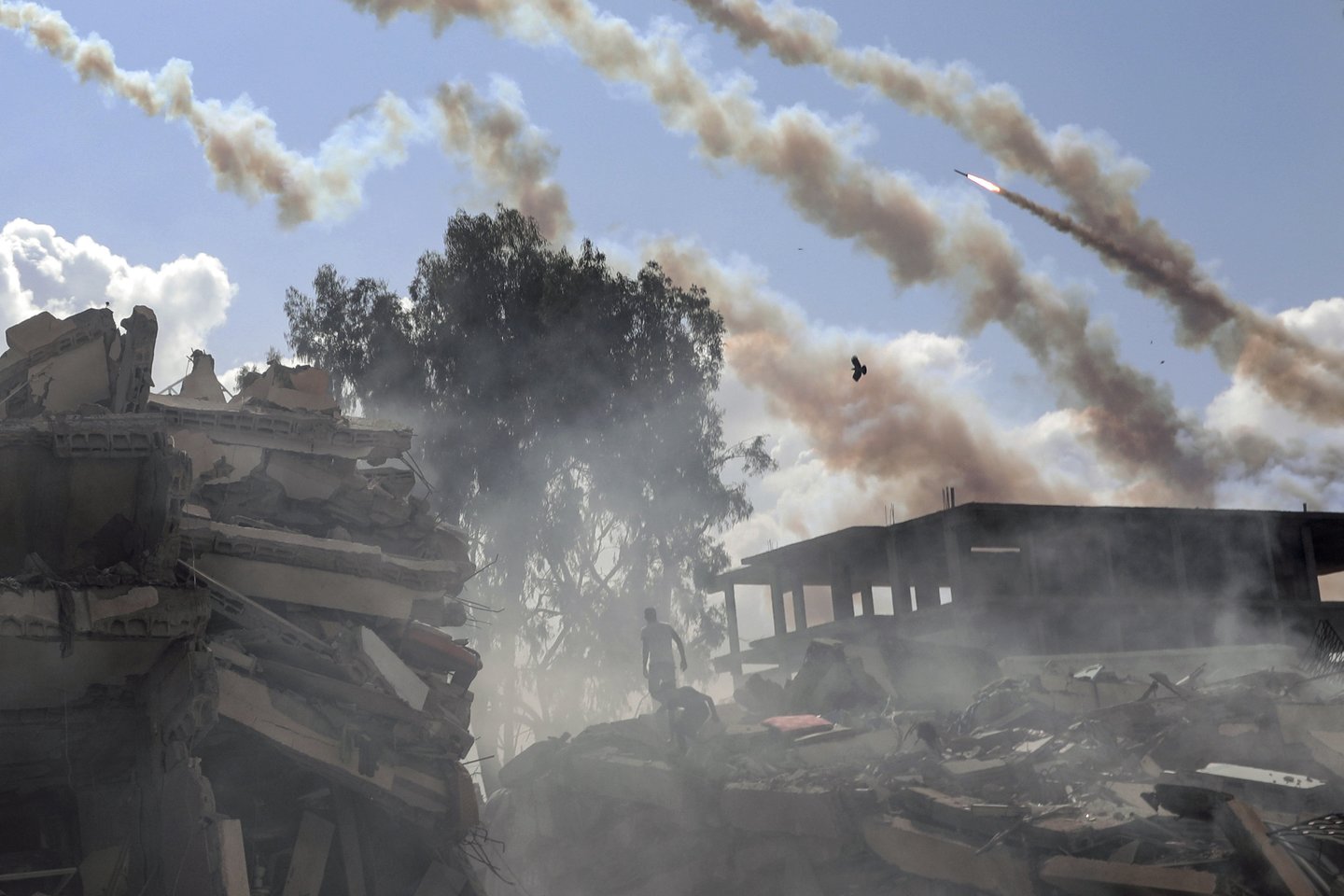 Įvykiai po „Hamas“ atakos prieš Izraelį.<br>AP/Scanpix nuotr.