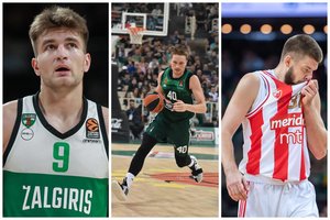 Pažymiai Eurolygos lietuviams: D. Giedraičio staigmenos, M. Grigonio sunkumai ir R. Giedraičio košmaras