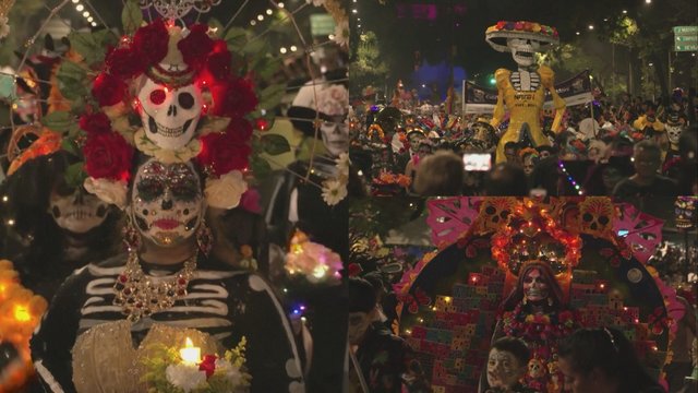 Spalvingas Mirusiųjų dienos paradas: pamatykite, kaip švenčia Meksika