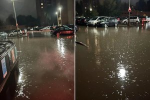 Bedė pirštu į problemą: Kaune vietoj gatvės telkšo tvenkinys