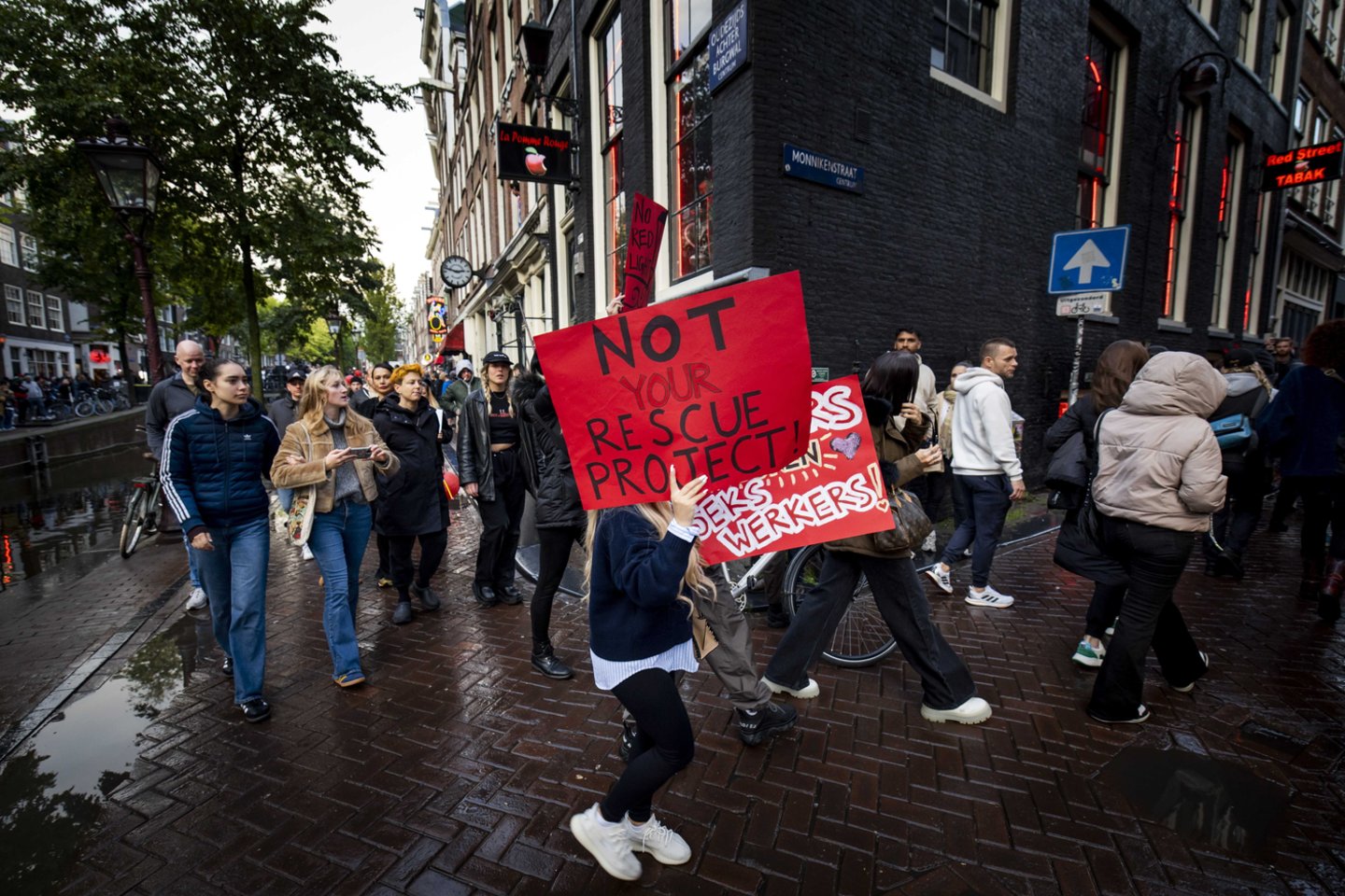 Protestai Amsterdame.<br>EPA-ELTA nuotr.